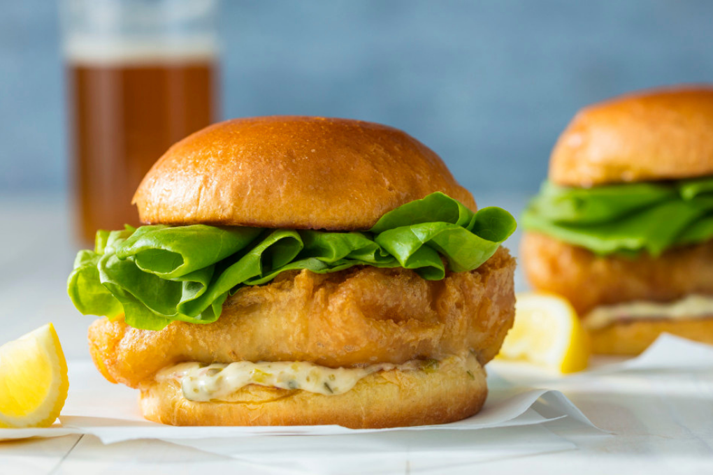 Crispy Cod Sandwich with Tartar Sauce